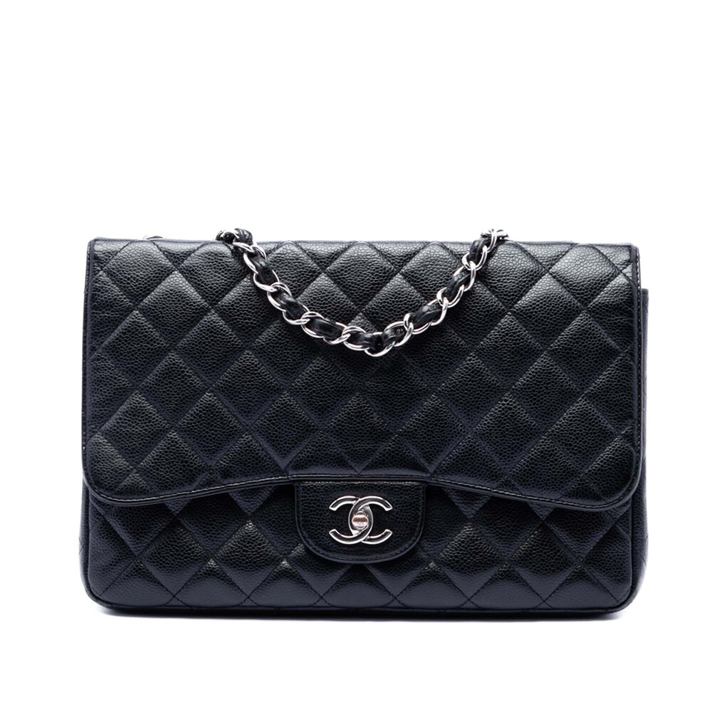 Pre-Loved Chanel Jumbo Classic Caviar Single Flap